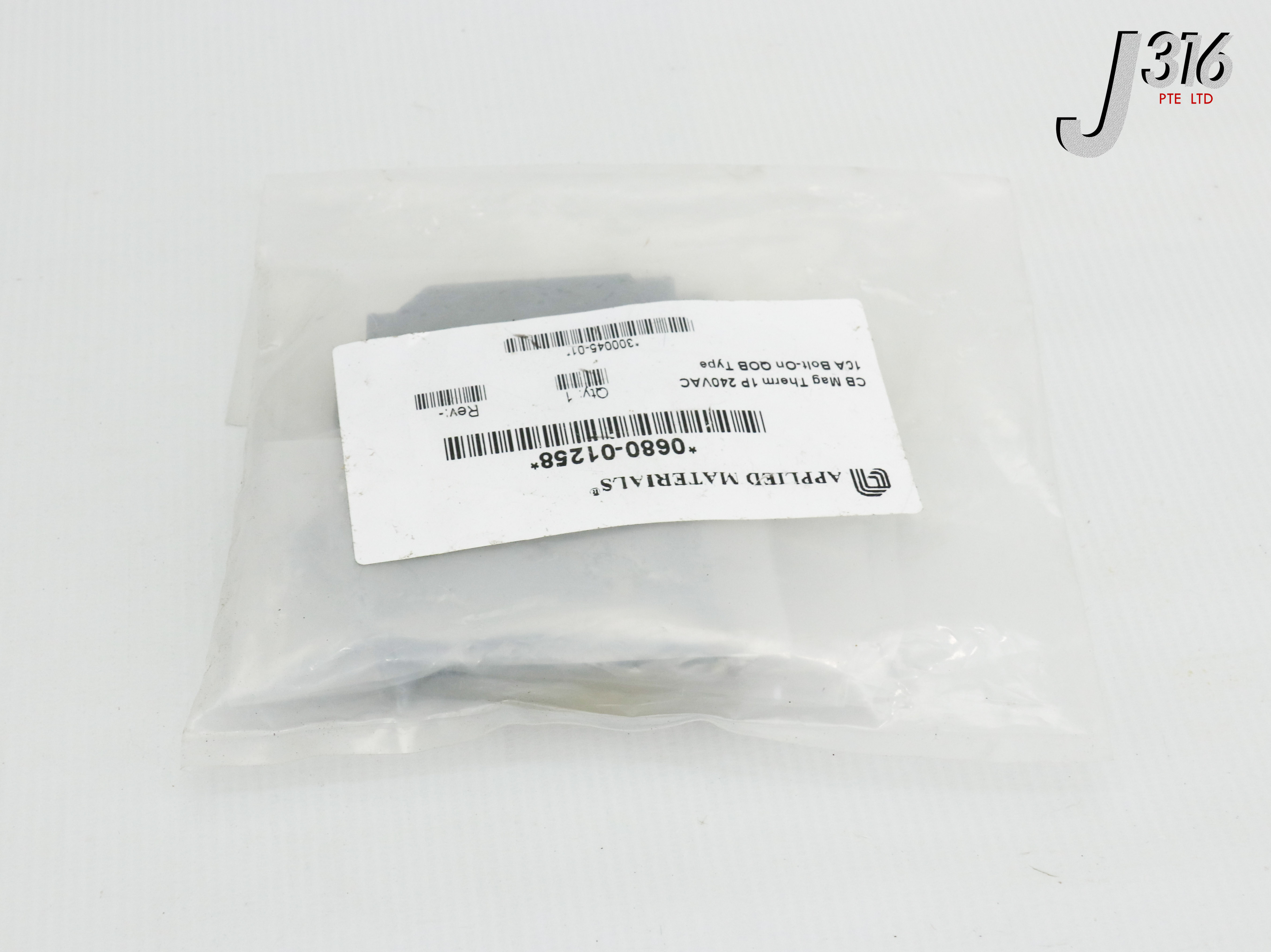20266 APPLIED MATERIALS CB MAG THERM 1P 240VAC 10A BOLT-ON QOB-T